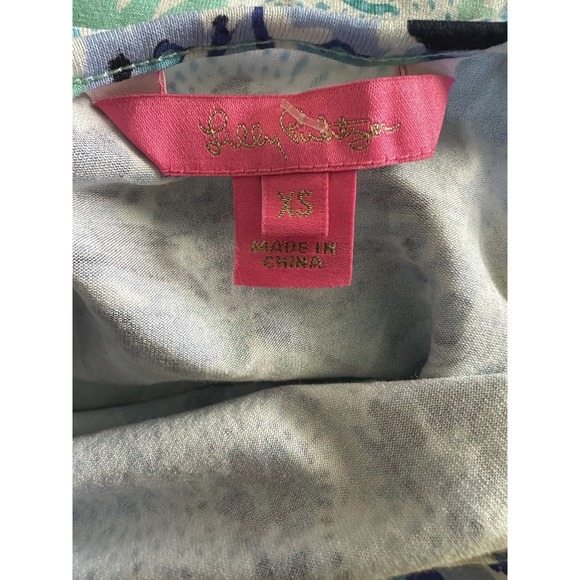 Lilly Pulitzer Jarrett Romper Iris Blue W/ Tassels Beach Vacation Resort Size XS - Picture 7 of 13